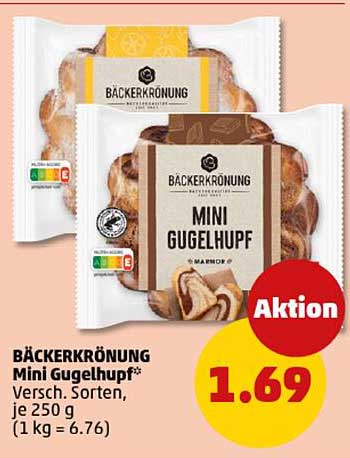 BÄCKERKRÖNUNG Mini Gugelhupf 250 g für nur 1,69 €