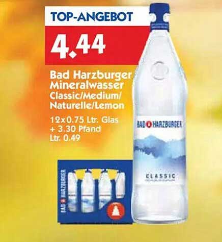 Bad Harzburger Mineralwasser Classic/Medium/Natürlich/Lemon - Top-Angebot