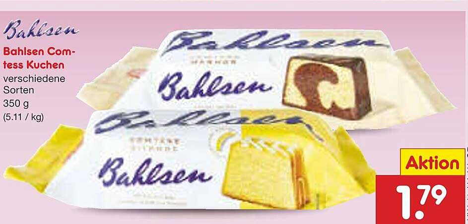 Bahlsen Comtess Kuchen verschiedene Sorten 350 g