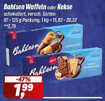 Bahlsen Waffeln oder Kekse, schokoliert, verschiedene Sorten