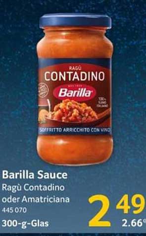 Barilla Sauce Ragù Contadino oder Amatriciana - 300 g