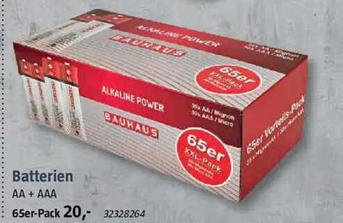 Batterien AA + AAA 65er-Pack