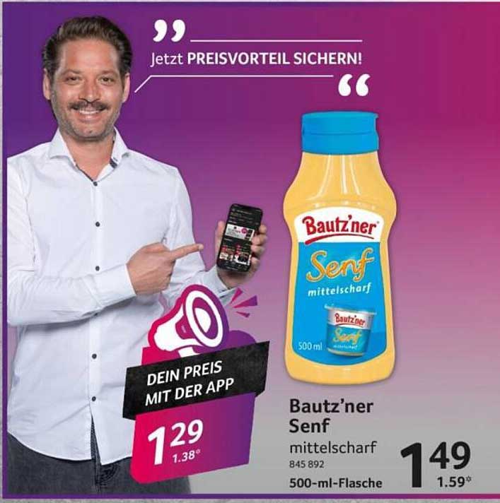 Bautz'ner Senf mittelscharf 500 ml