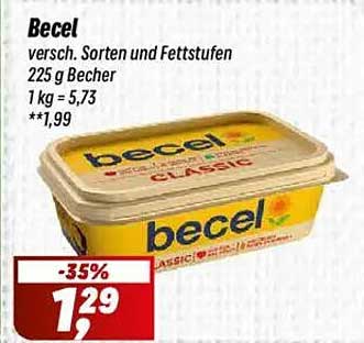 Becel Margarine 225 g Becher - Jetzt 35% günstiger!