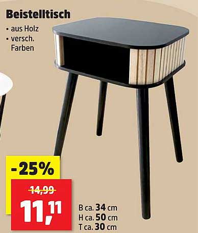Beistelltisch aus Holz - versch. Farben