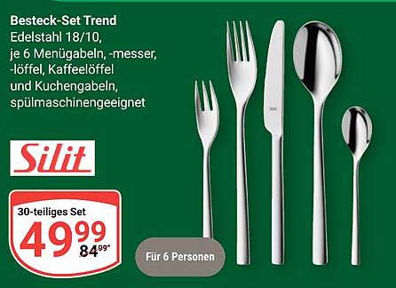 Besteck-Set Trend 30-teilig von Silit