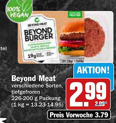 Beyond Meat Burger - Verschiedene Sorten, Tiefgefroren