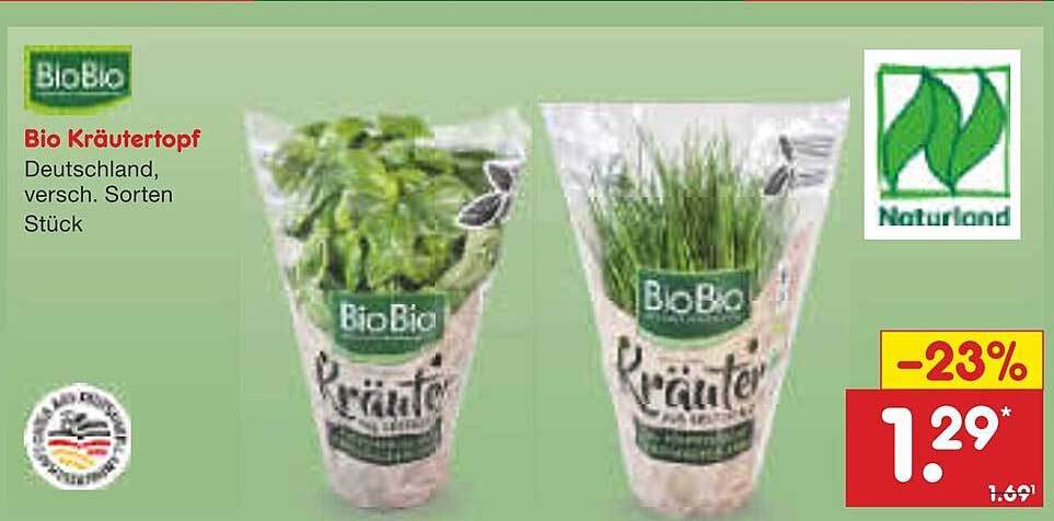Bio Kräutertopf Deutschland, verschieden Sorten