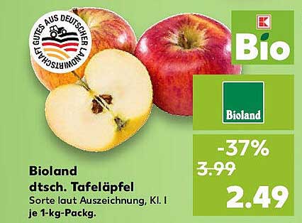 Bioland dt. Tafeläpfel - je 1-kg-Pack