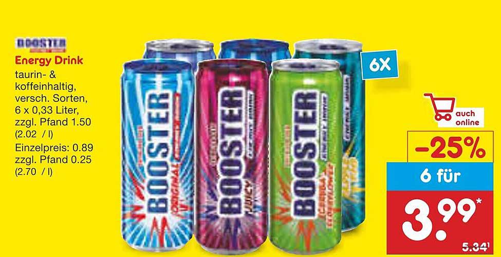 BOOster Energy Drink - 6er Pack