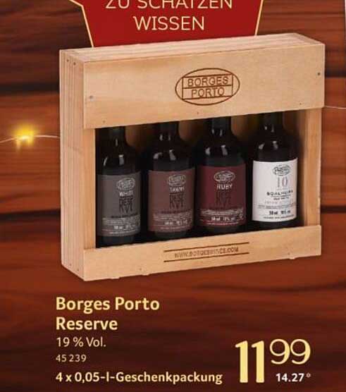 Borges Porto Reserve - 4 x 0,05-l-Geschenkpackung