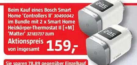 Bosch Smart Home 'Controllers II' Bundle mit 2 x Smart Home Heizkörper-Thermostat II