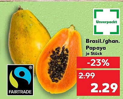 Brasilianische Papaya (Fairtrade) je Stück