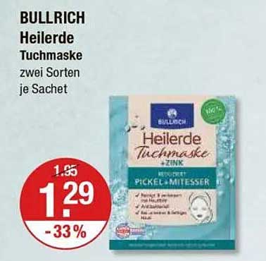 BULLRICH Heilerde Tuchmaske - zwei Sorten je Sachet