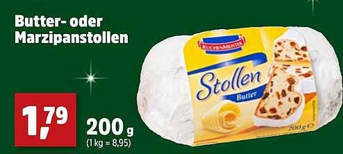 Butter- oder Marzipanstollen