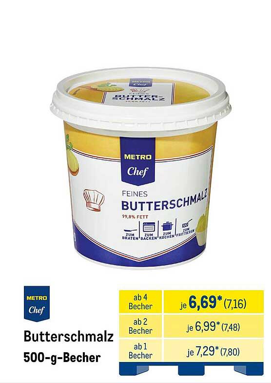 Butterweich und vielseitig: METRO Chef Butterschmalz 500 g