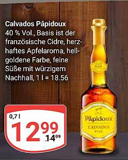 Calvados Pàpidoux 0,7l - Ein Geschmackserlebnis aus Frankreich