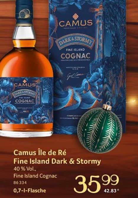 Camus Île de Ré Fine Island Dark & Stormy Cognac 0,7 l