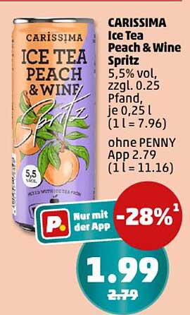 CARISSIMA Ice Tea Peach & Wine Spritz