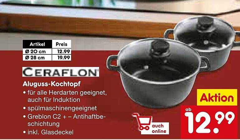 Ceraflon Aluguss-Kochtopf