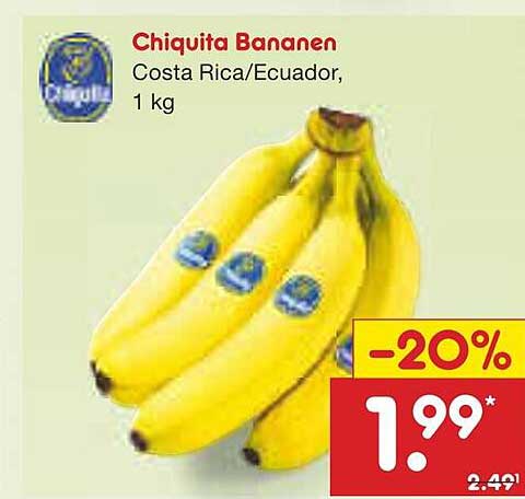 Chiquita Bananen Costa Rica/Ecuador, 1 kg