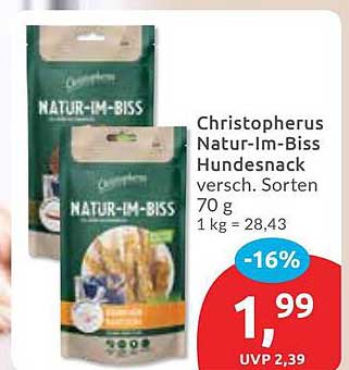 Christopherus Natur-Im-Biss Hundesnack verschiedene Sorten 70 g