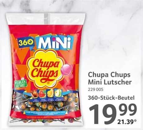 Chupa Chups Mini Lutscher 360-Stück-Beutel