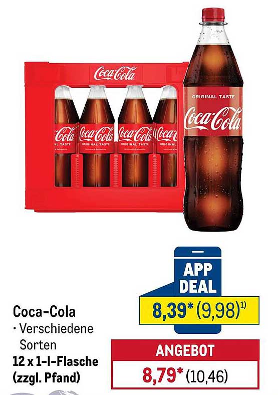 Coca-Cola 12 x 1-Liter-Flasche – Verschiedene Sorten