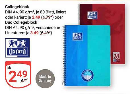 Collegeblock A4 von Oxford - Ihr praktischer Begleiter für Schule und Studium