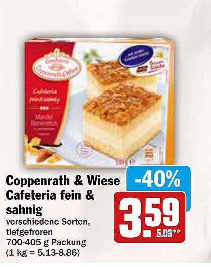 Coppenrath & Wiese Cafeteria fein & sahnig verschiedene Sorten, tiefgefroren