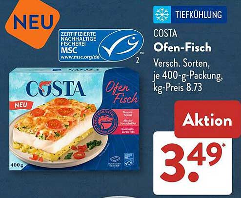 COSTA Ofen-Fisch, 400 g-Packung