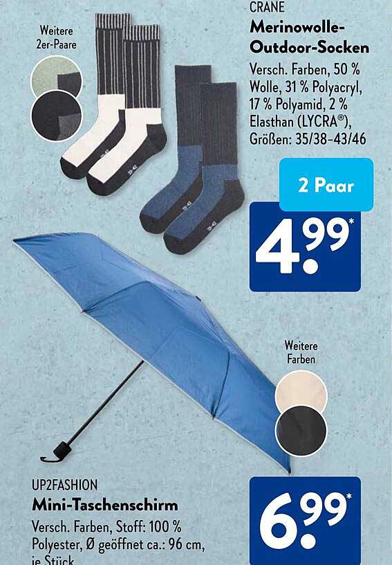 CRANE Merinowolle-Outdoor-Socken (2 Paar)