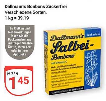 Dallmann’s Bonbons Zuckerfrei - Verschiedene Sorten