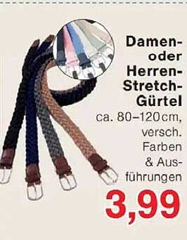 Damen- oder Herren-Stretch-Gürtel
