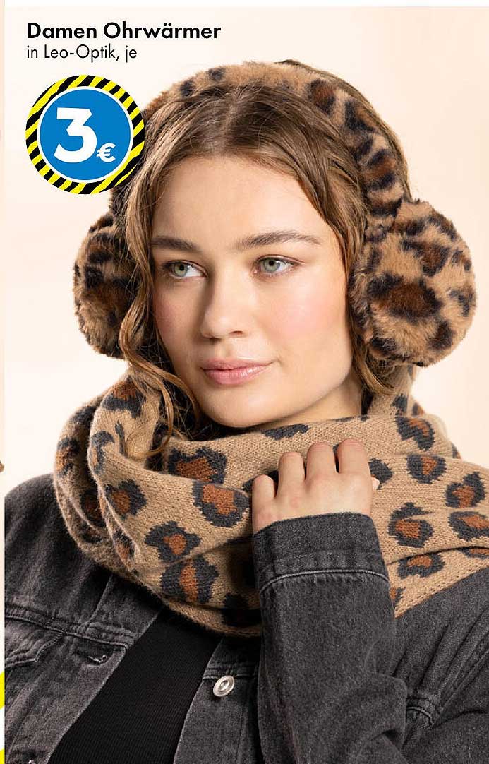 Damen Ohrwärmer in Leo-Optik, je
