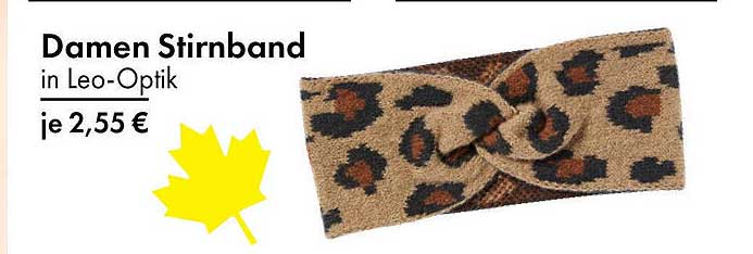 Damen Stirnband in Leo-Optik