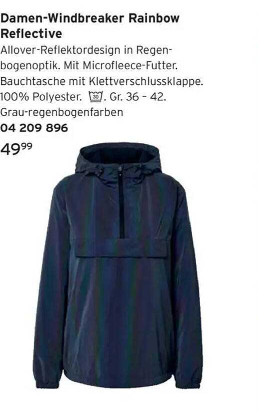 Damen-Windbreaker Rainbow Reflective