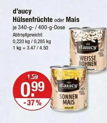 d'aucy Hülsenfrüchte oder Mais
