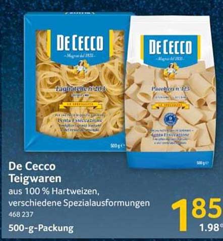 De Cecco Teigwaren – 500-g-Packung, verschiedene Spezialausformulierungen