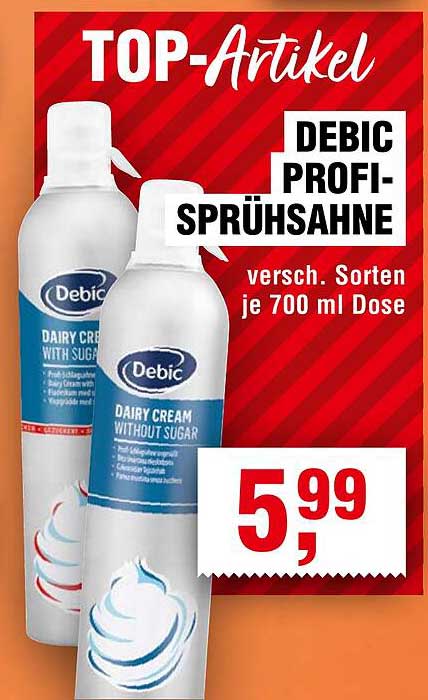 DEBIC PROFISPRÜHSAHNE - verschiedene Sorten je 700 ml Dose