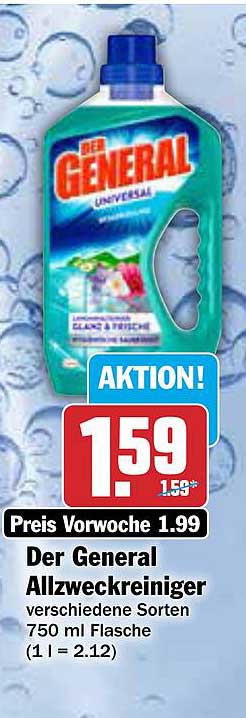 Der General Allzweckreiniger 750 ml Flasche