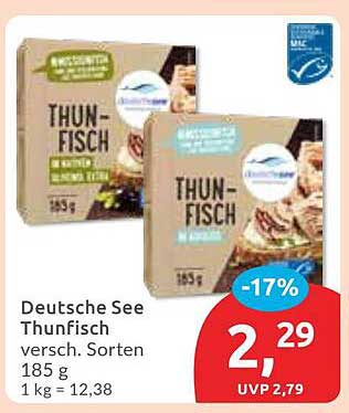 Deutsche See Thunfisch, verschiedene Sorten 185 g