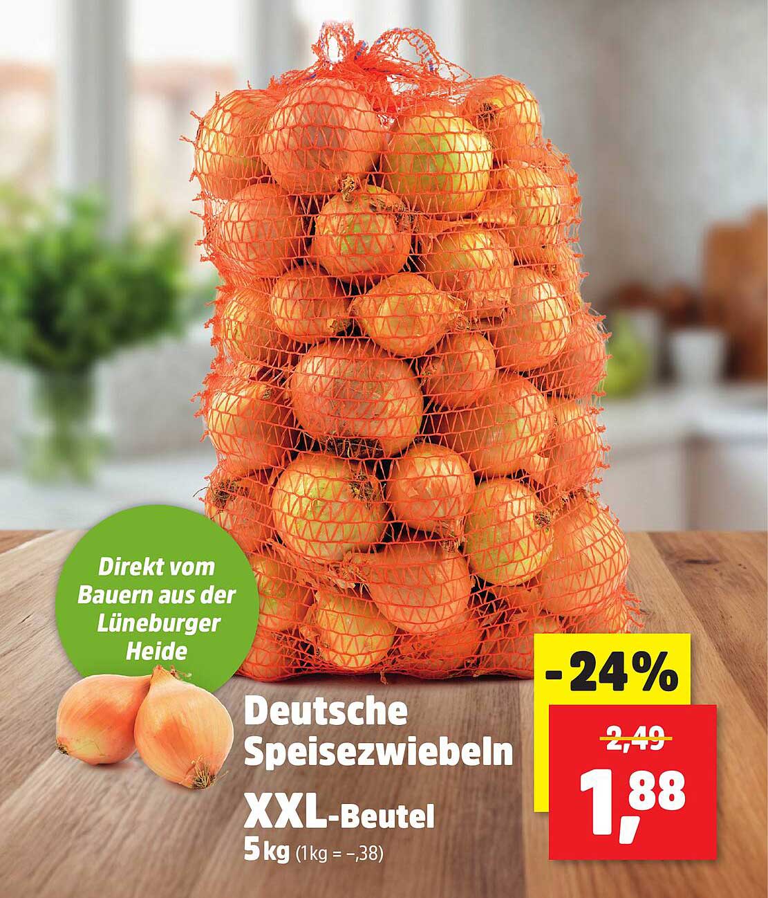 Deutsche Speisezwiebeln XXL-Beutel 5 kg