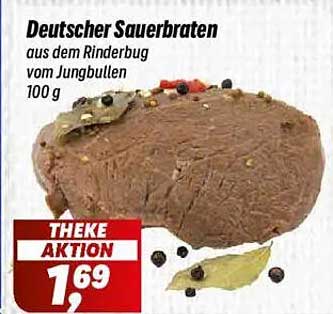 Deutscher Sauerbraten aus dem Rinderbug vom Jungbullen