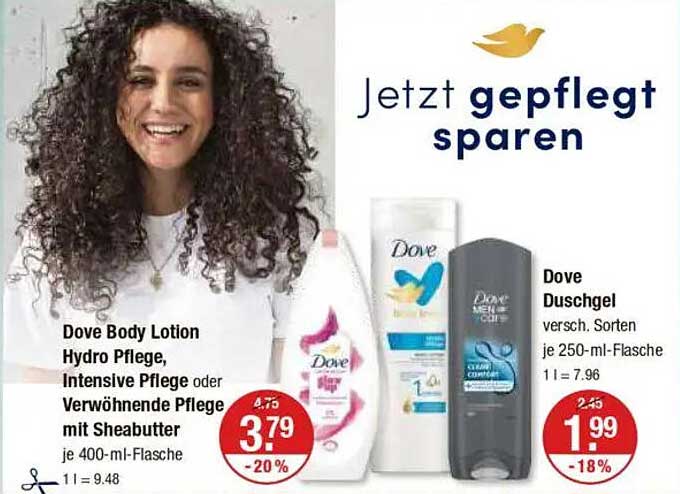 Dove Body Lotion Hydro Pflege, Intensive Pflege oder Verwöhnende Pflege mit Sheabutter - je 400-ml-Flasche