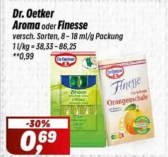 Dr. Oetker Aroma oder Finesse - 30% Rabatt!