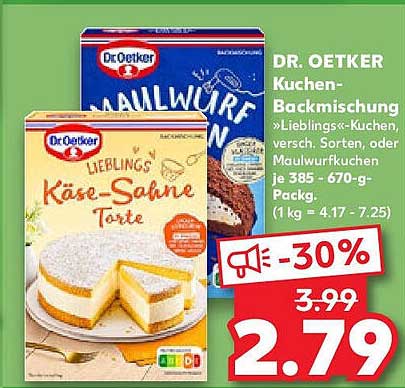 DR. OETKER Kuchen-Backmischung »Lieblings«-Kuchen, verschiedene Sorten