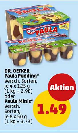 DR. OETKER Paula Pudding - Verschiedene Sorten