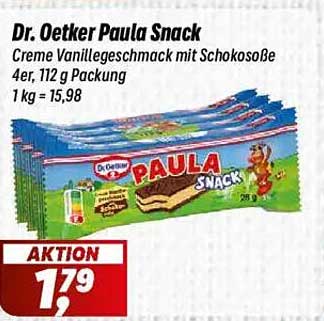 Dr. Oetker Paula Snack - Creme Vanillegeschmack mit Schokolosoße