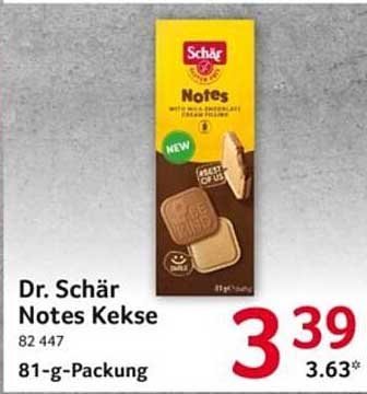 Dr. Schär Notes Kekse - 81-g-Packung